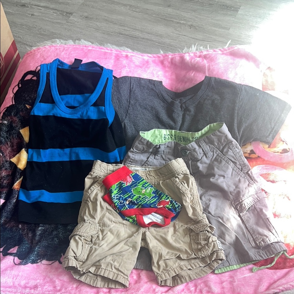 Kids Clothing Set with Tank, Tee, and Shorts
